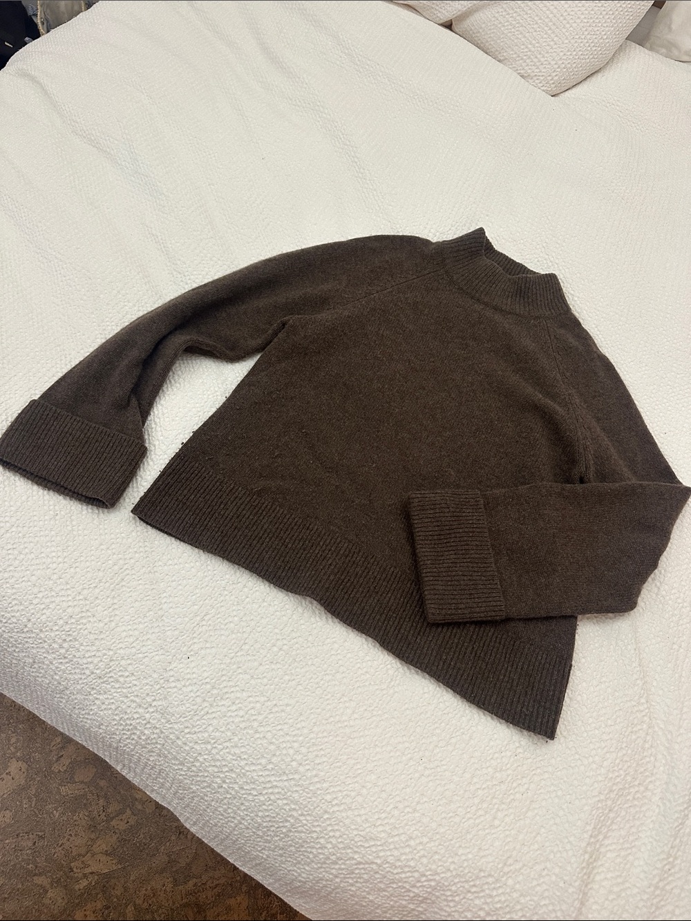 Cashmere Reformation Brown Mock Neck Sweater
